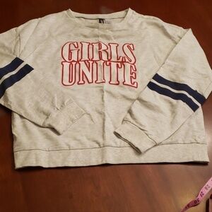 H&M Divided Girls Unite Crew Neck Sweatshirt NWOT